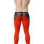 CheapUndies Burnt Orange Mesh Panel Performance Tight