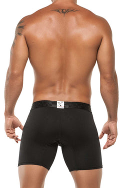 XTREMEN Black Sheer Pin-Stripe Microfiber Boxer Brief thumbnail 3