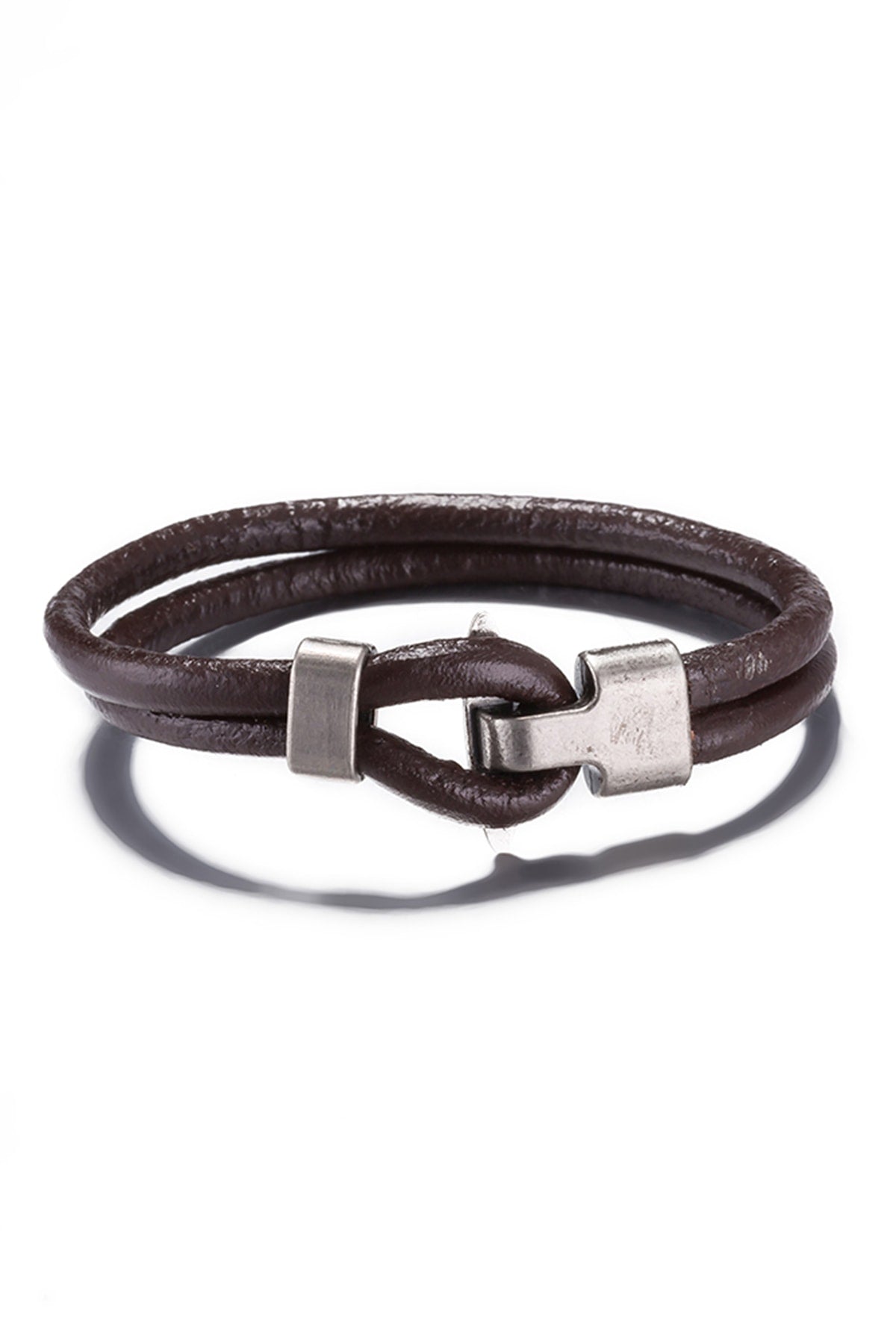Brown Leather Infinity Bracelet