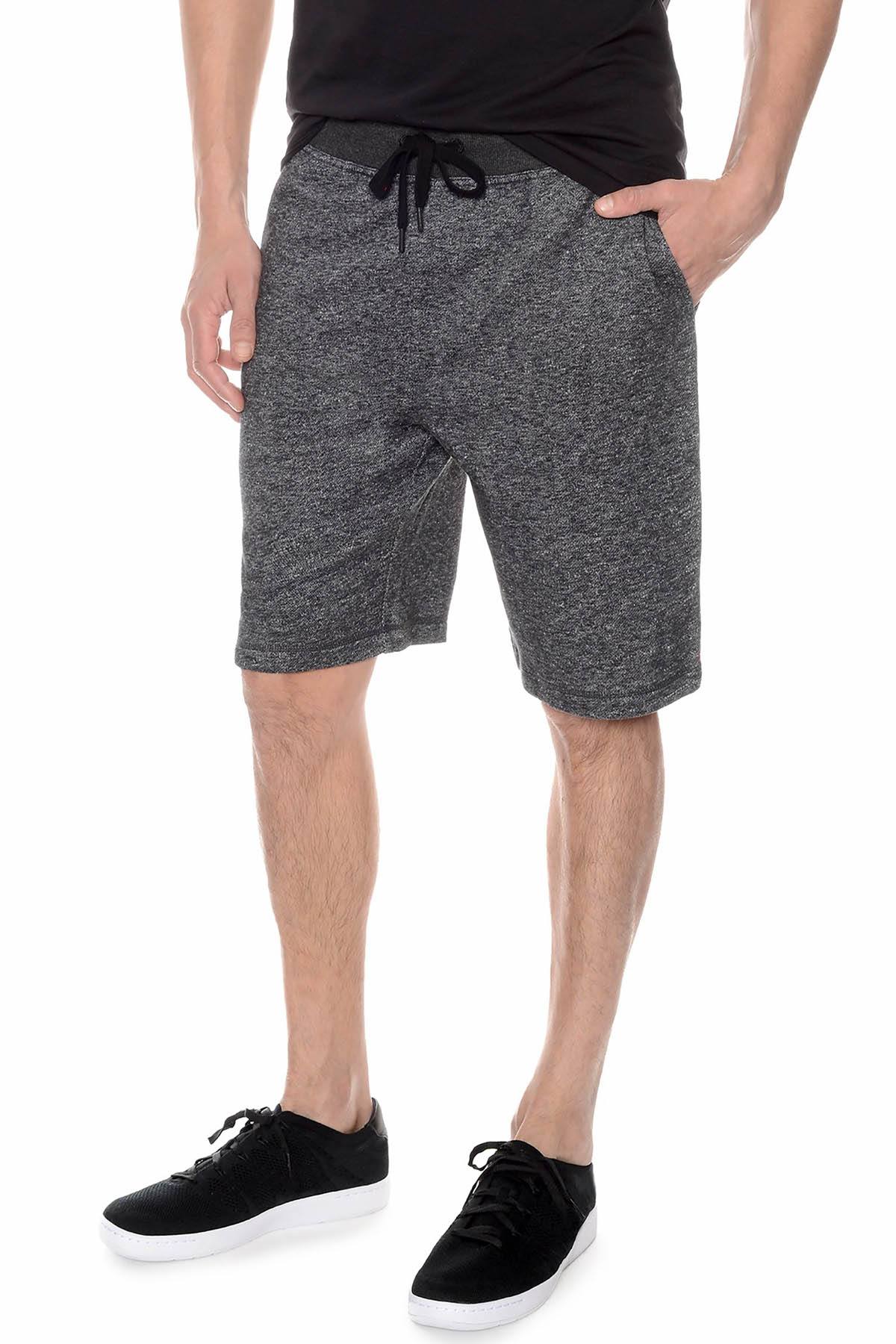 2(X)IST Heather-Black French Terry Short
