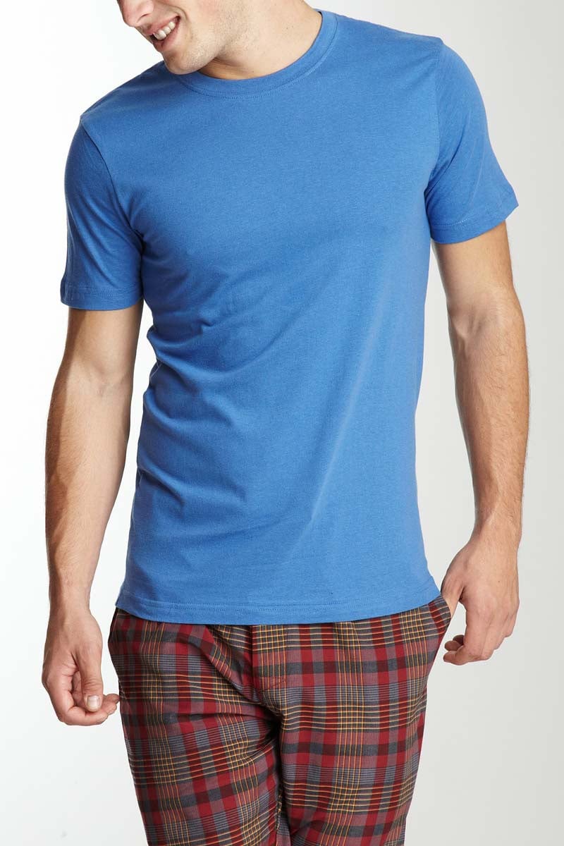 Bottoms Out Blue Heather Knitted Jersey Tee