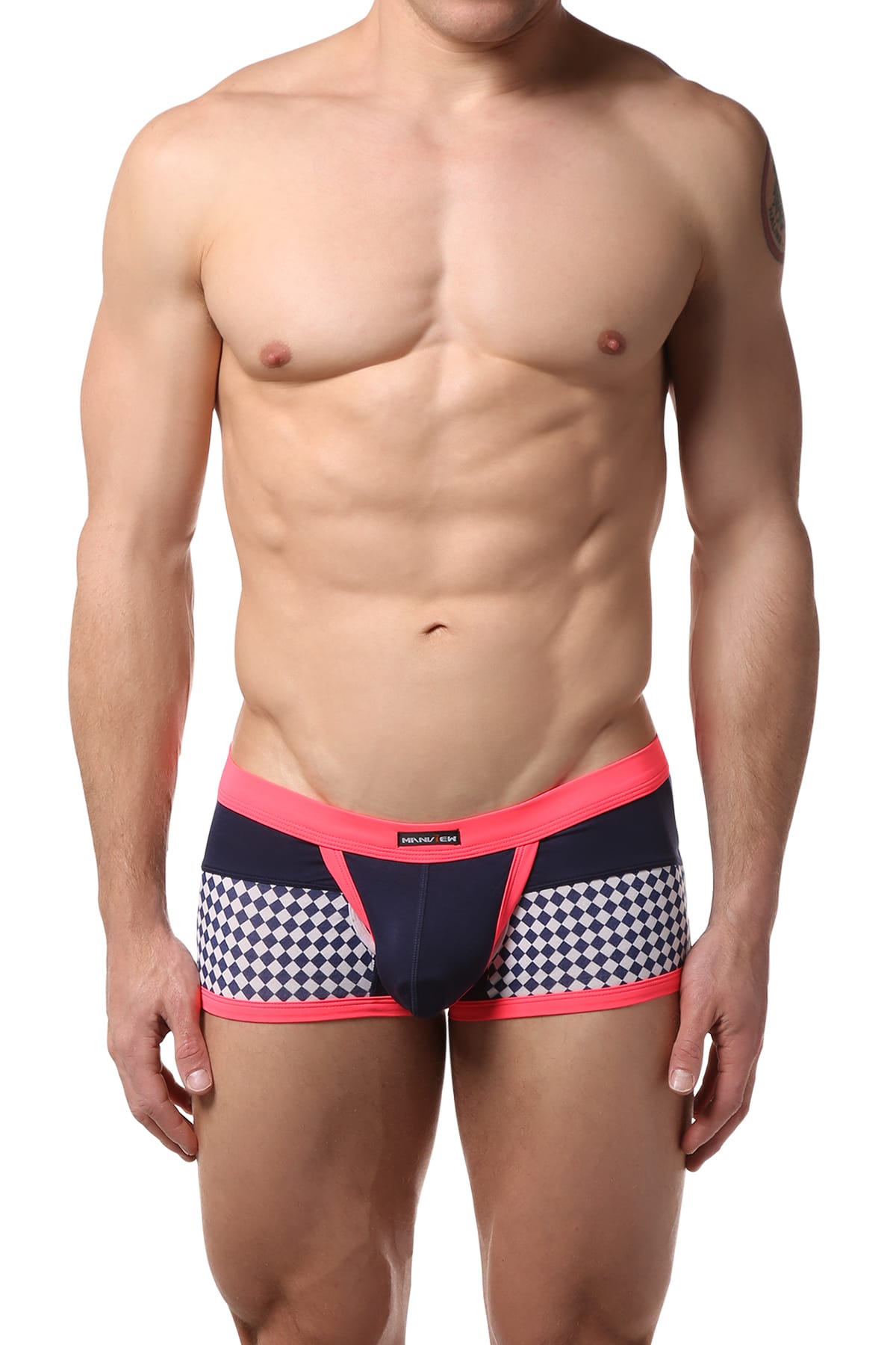 Manview Pink Checkered Trunk