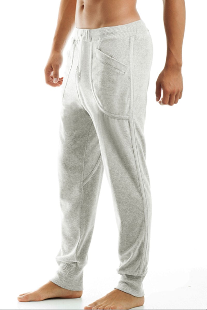 Modus Vivendi Grey Velvet Track Pant