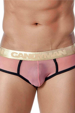 Candyman Pink/Navy Sheer Mesh Brief thumbnail 1