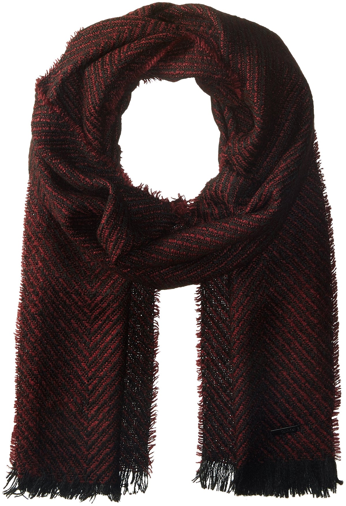 Calvin Klein Soft Chevron Scarf Burgundy