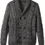 Nautica Long Sleeve Textured Shawl Collar Double Breasted Peacoat Sweater True Black Medium