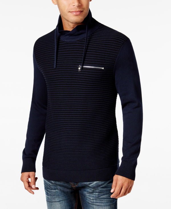 INC International Concepts Textured Funnel-Neck Sweater Medium