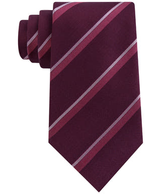 Kenneth Cole REACTION Noho Stripe Tie Red One Size