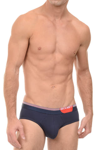 2(X)IST Navy Graphic Cotton Brief