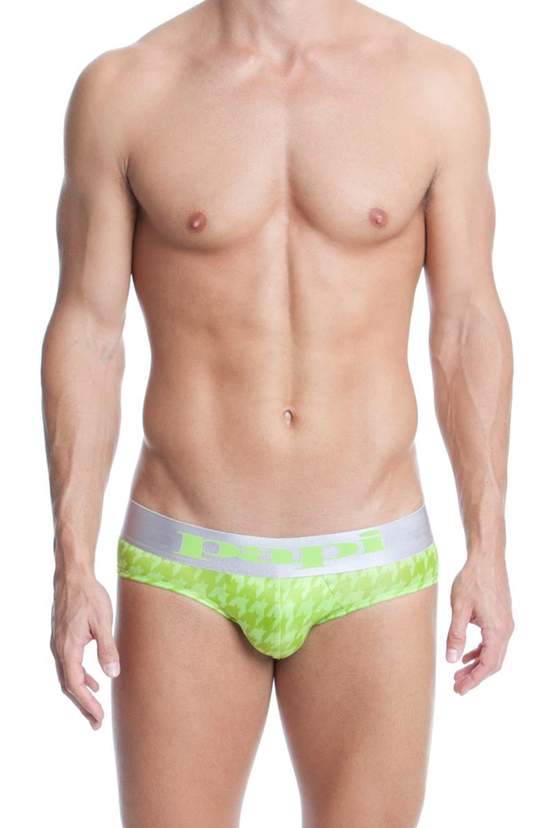 Papi Green Rave Houndstooth Brief