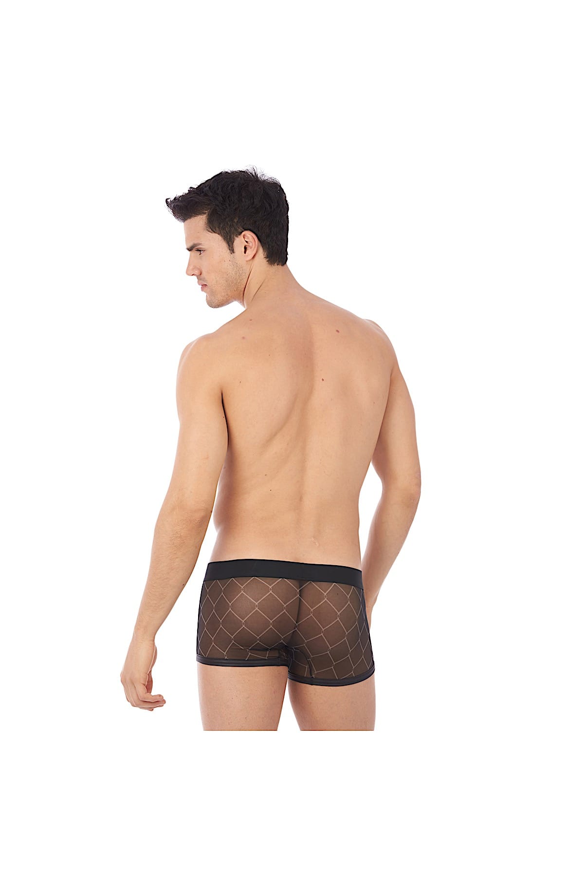 Gregg Homme Black Wired Mesh C-Ring Boxer Brief