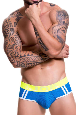 Jor Blue/Neon-Yellow Electro Brief