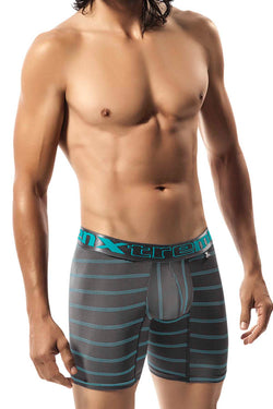 Xtremen Grey & Blue Stripe Microfiber Boxer thumbnail 1