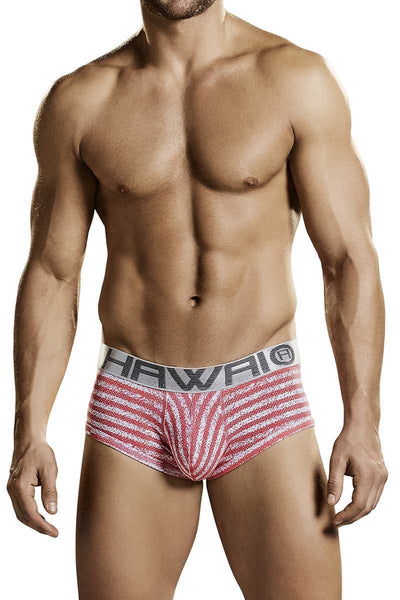 Hawai Coral Pixil Stripes Brief