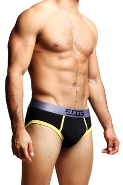 Edge Black & Yellow Fitted Brief thumbnail 2