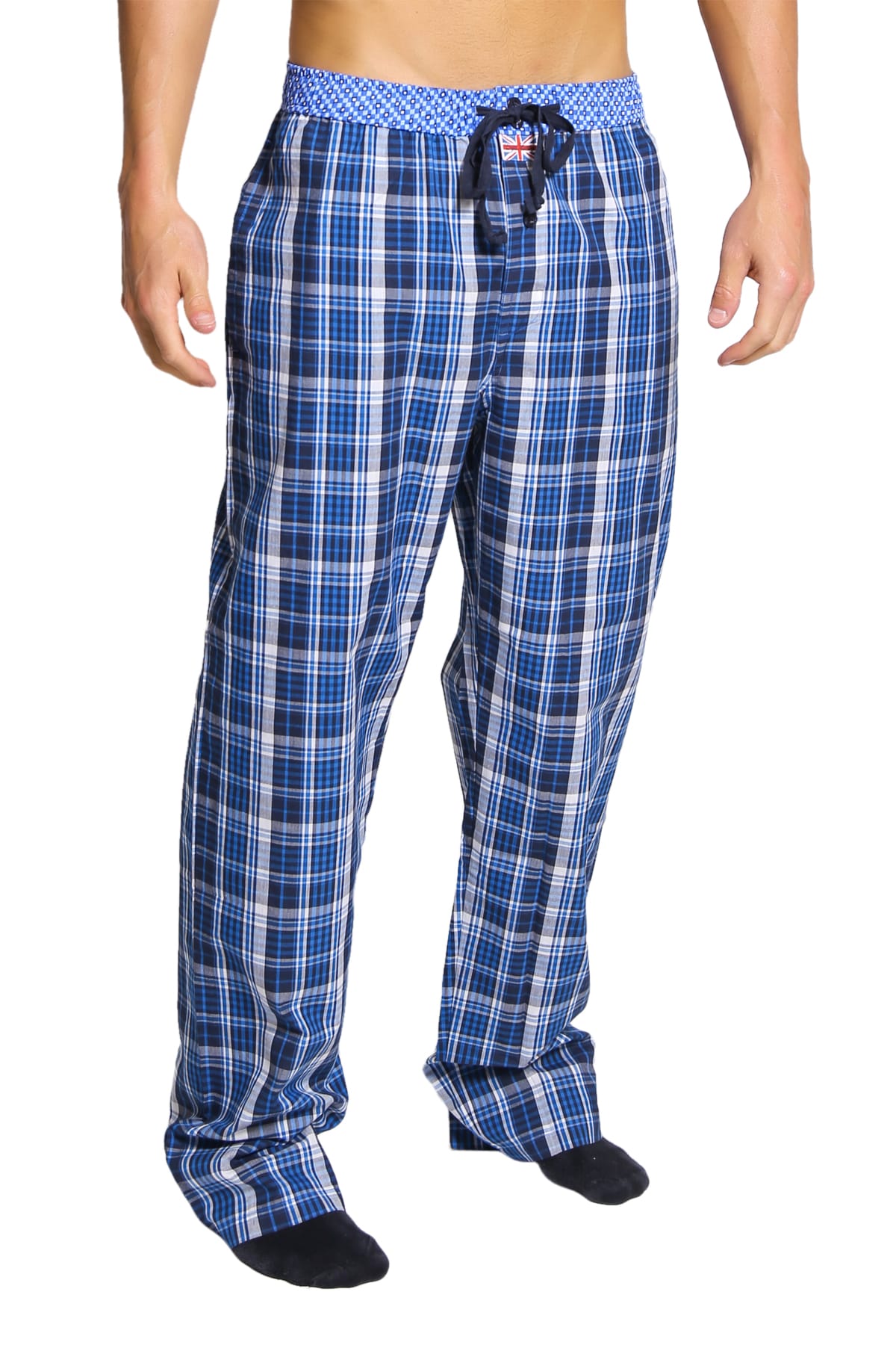 English Laundry Blue Plaid Drawsting Pant