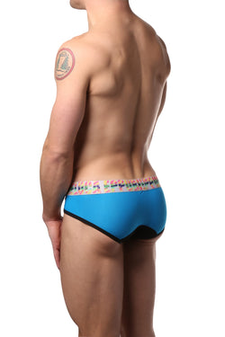 EppureLuca Blue Alessandro Low-Rise Color-Blocked Brief thumbnail 2