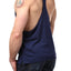 Y.M.L.A. Navy Blue Raw Edge String Tank