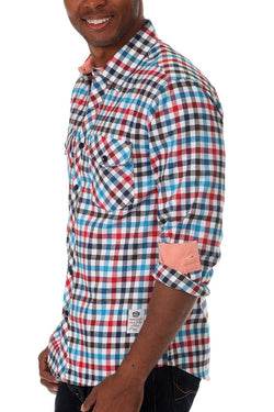 Something Strong Red Something Interesting Button-Up thumbnail 2