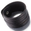 Black Leather Strap Wristband