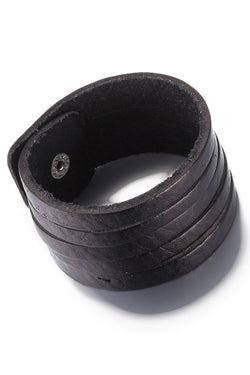 Black Leather Strap Wristband thumbnail 2