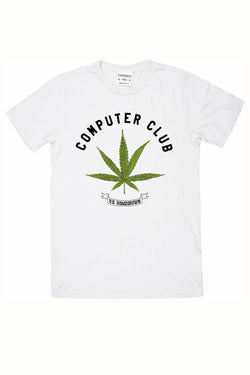 Rxmance Unisex White Computer Club Crew Tee thumbnail 2