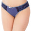 Coquette Navy Sequin Paneled Keyhole Panty