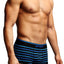 2-Pack Black & Blue Stripes Stretch Brazilian Trunks