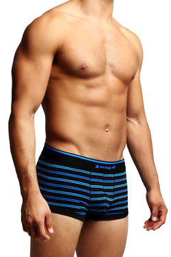 2-Pack Black & Blue Stripes Stretch Brazilian Trunks thumbnail 3
