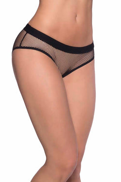 Oh La La Cheri Black Open Back Fishnet Panty thumbnail 2