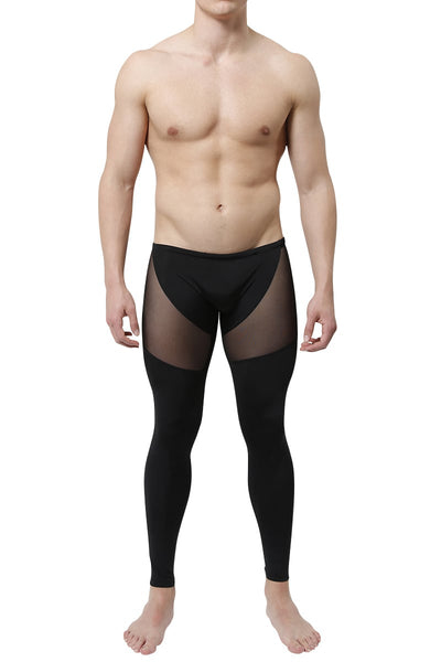 CheapUndies Black Mesh Panel Performance Tight