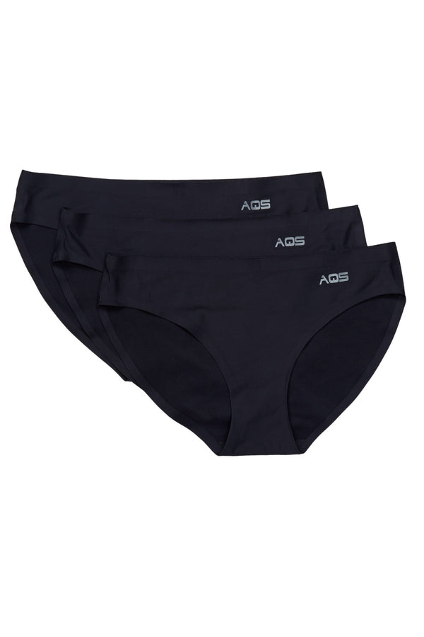 AQS Tropical-Black Laser Cut Bikini Brief 3-Pack