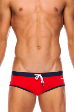 Tribe Red & Navy Atlantic Swim Boy Brief thumbnail 2