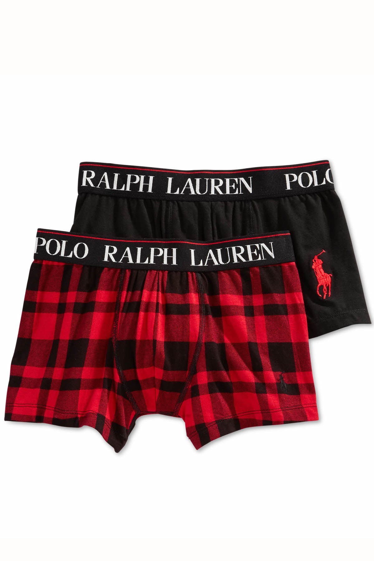 Polo Ralph Lauren Black & Red Plaid Boxer Brief 2-Pack
