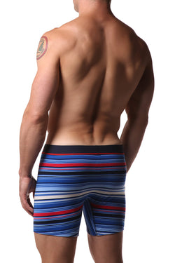 Unsimply Stitched Blue Multi Stripe Boxer Brief thumbnail 3