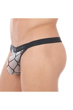 Gregg Homme White Wired Mesh C-Ring Thong thumbnail 2