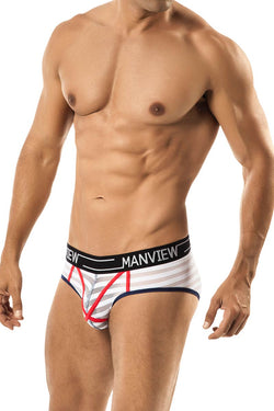 Manview White Sheer Bar Brief thumbnail 2
