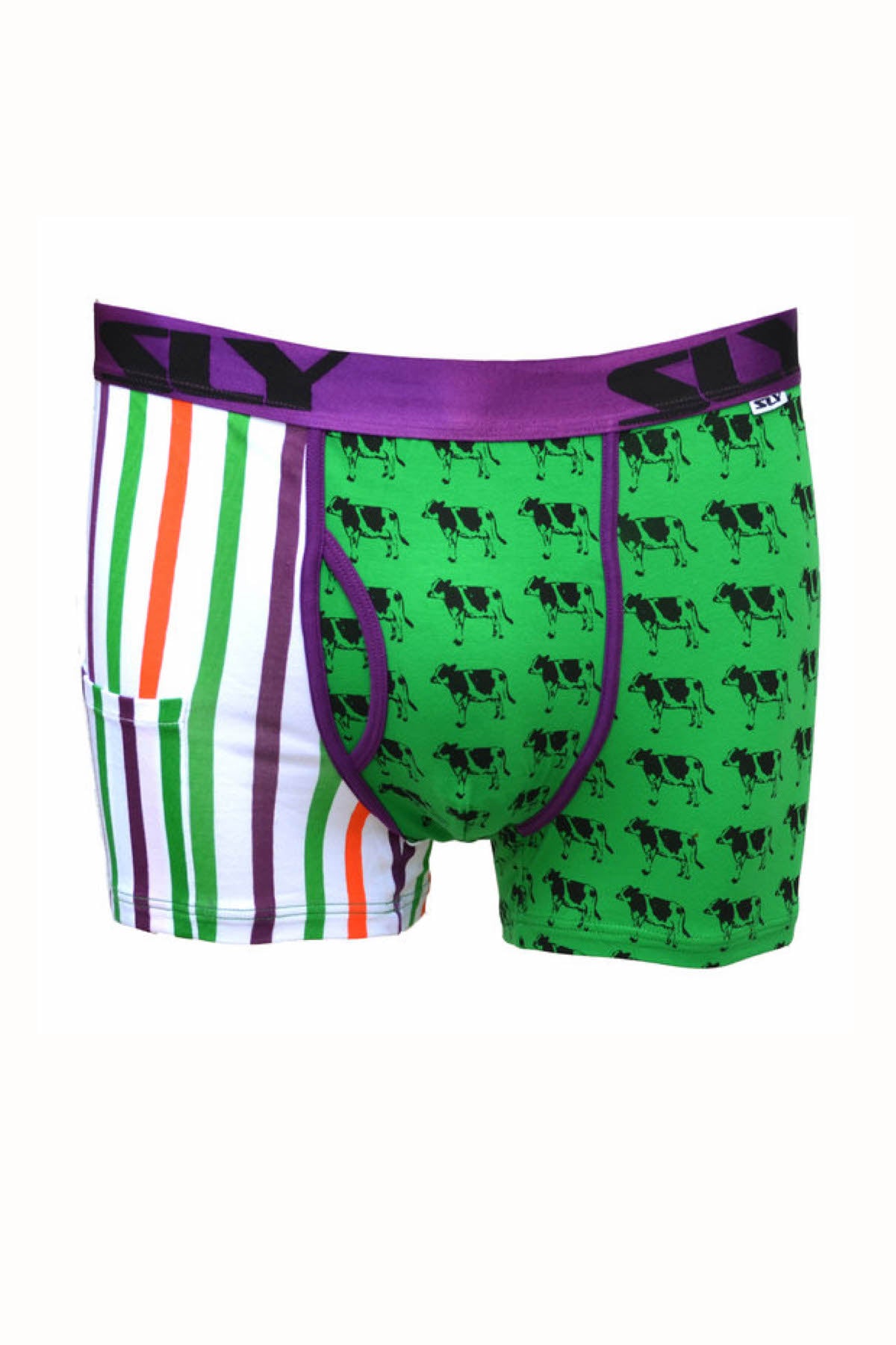 Sly Green & Multi Milk The Cow Boxer Brief & Socks Pack