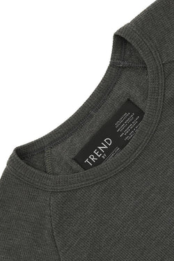 Trend Grey Waffle Henley thumbnail 3