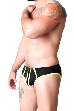 Cell Block 13 Black & Yellow Deviant Lace-Up Jock Brief thumbnail 2