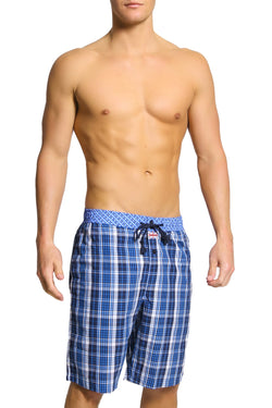 English Laundry Blue Plaid Drawsting Short thumbnail 2