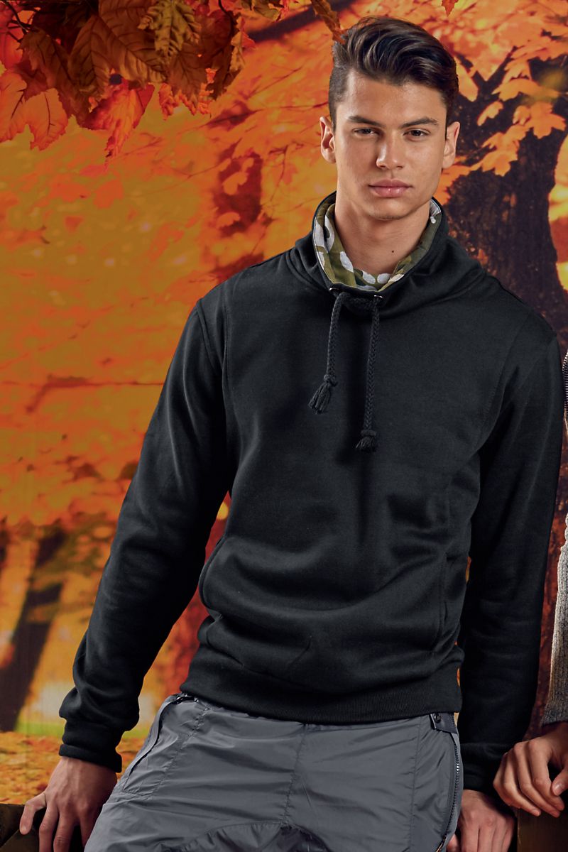 American Stitch Black Ninja Cowl-Neck Pullover