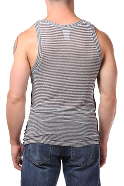 Pistol Pete Navy & White Stripe Versus Tank Top thumbnail 2