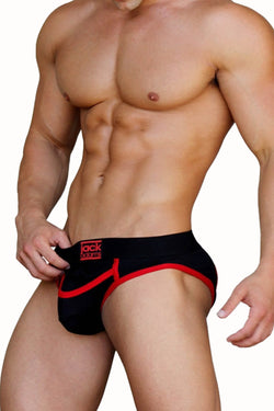 Jack Adams Black & Red Bodyflex Mesh Army Fly Jock-Brief thumbnail 2