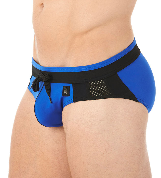 Gregg Homme Blue Mesh Insert Swim Brief