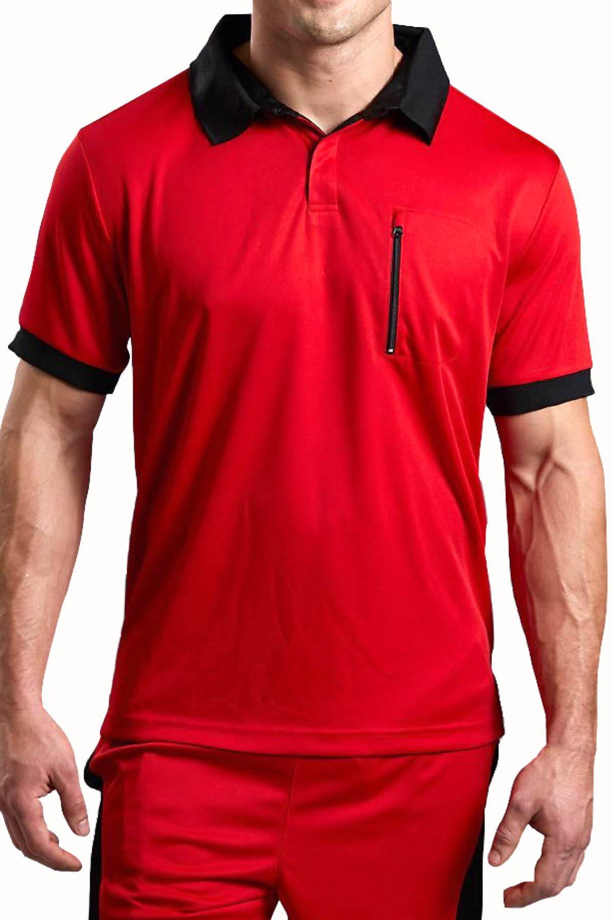 Body Tech Red/Black Motion Polo Shirt