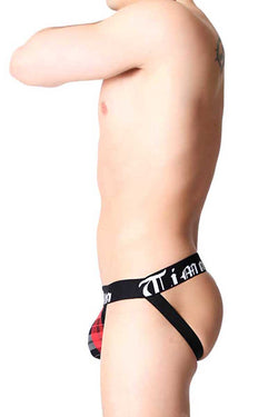 Timoteo Red Plaid Holiday Jockstrap thumbnail 3