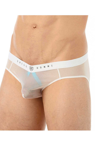 Gregg Homme White Erotik Ultra Sheer Mesh C-Ring Brief