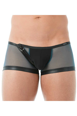 Gregg Homme Blue Break-In Zipper Mesh Boxer Trunk