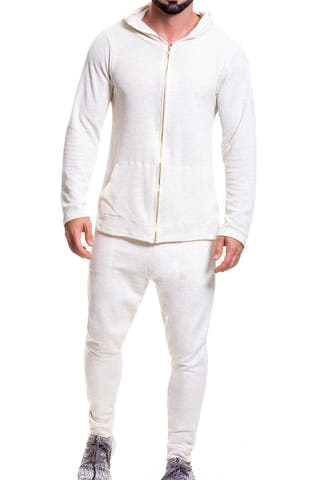 Jor Beige Monaco Hooded Zip-Jacket